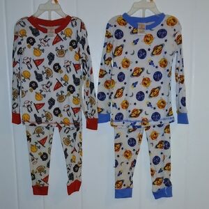 Swiggles Kids Pajama Set - Red and Blue Cartoon Prints